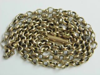 A Vintage 9ct Gold Belcher Link Chain Necklace - 18inches