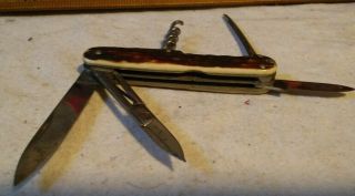 Vintage J.  A.  Henckels Germany 2 - Blades Stag Bone Pocket Knife "