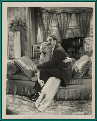 Thelma Todd & Groucho Marx In " Horse Feathers " - Vintage Photo 1932