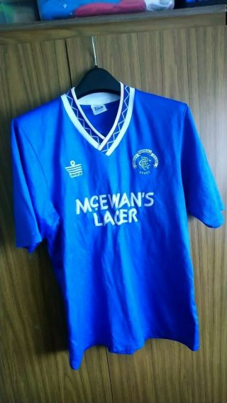 Rangers Football Shirt Vintage 90/92 Home Medium