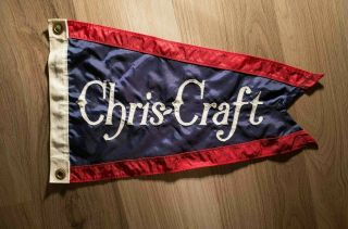Vintage Chris - Craft Burgee Nylon And Cotton Flag Rare 12 " X 18 " National Nylon