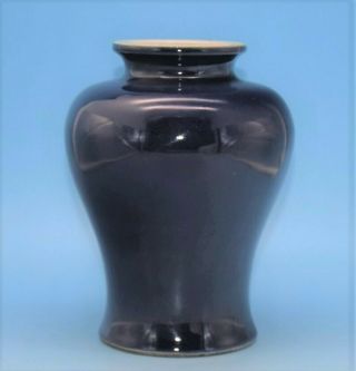 A214 Chinese Blue Glazed Bottle Porcelain Meiping Plum Vase 3