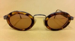 Vintage Giorgio Armani Sunglasses Frames Tortoise Shell & Flat Black Color