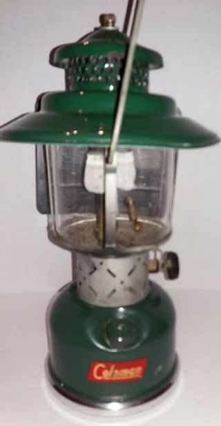 Vintage Coleman 228e Dual Mantle Big - Hat Lantern 1957 With Safe And Reflector