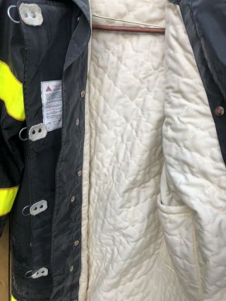 Boston Fire Department Rare Rubber 3/4 Turnout Bunker Coat Jacket 8