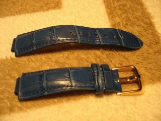 Vintage Louis Vuitton Leather Watch Band Strap.  Gold Color Buckle