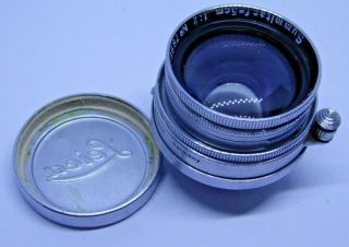 Vintage Leitz Wetzlar Summitar F=5cm 1:2 Lens No.  789825 For Leica Rangefinder