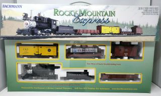 Rare Bachmann Rocky Mountain Express 25020 Train Set On30 Engine & 4 Cars