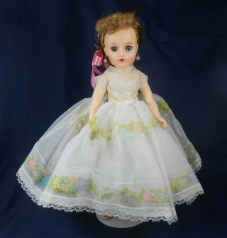 Vintage Nancy Ann " Miss Nancy Ann " Doll In Rare 1961 Hostess Gown - Minty