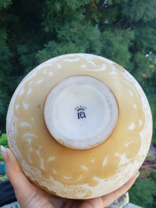 1800s Mount Washington Crown Milano Gold Gilded Globular Vase w/ Angel Cherubs 5