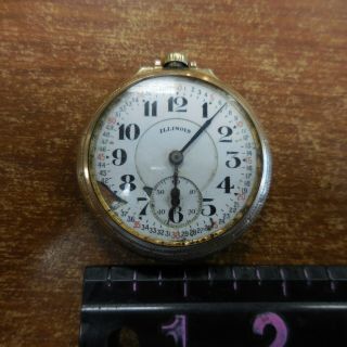 Illinois 23 Jewel Bunn Special 10k Gf Railroad Pocket Watch - Doesn 