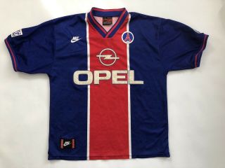 Vintage Psg Paris Saint Germain 1995 Football Shirt Maglia Calico Camiseta