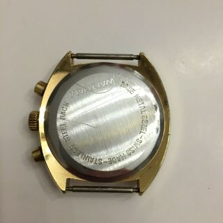 Mens Vintage Waltham Chronograph Valjoux 7733 Swiss Made 17 Jewels Wristwatch 10