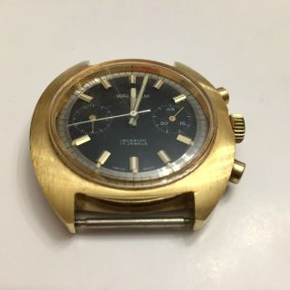 Mens Vintage Waltham Chronograph Valjoux 7733 Swiss Made 17 Jewels Wristwatch 8