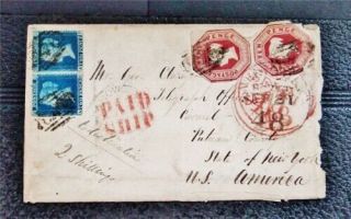 Nystamps Great Britain Stamp Early Cover $4600 Rare