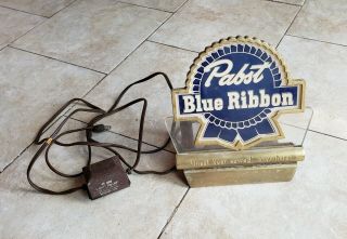 Vintage 1950s - 1960s Pbr Pabst Blue Ribbon Cash Register Beer Ale Lighted Sign