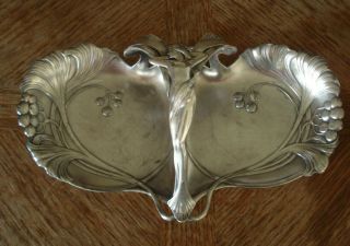 Art Nouveau Wmf Maiden Double Fruit Or Sweet Tray Dish