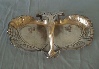 Art Nouveau WMF Maiden Double Fruit or Sweet Tray Dish 6