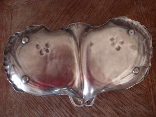 Art Nouveau WMF Maiden Double Fruit or Sweet Tray Dish 7