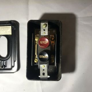 Cutler Hammer 10250H56A Std Duty Push Button Switch Start / Stop Vintage 1940 3