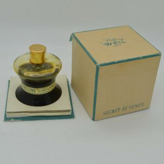 Rare Vintage Secret De Venus Parfum Oil Huile Weil Paris Splash Box Nos