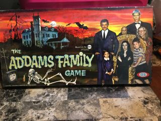 Vintage Rare Abc Tv Series 1964 The Addams Family Board Game - Not Complete