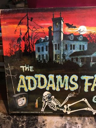 Vintage Rare ABC TV Series 1964 The Addams Family Board Game - Not Complete 2