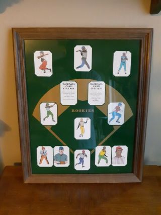 Baseball Rookie Cards Storage & Display Frame / Board Vintage 1980 