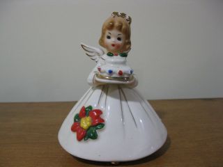 Vintage Josef Originals Figurine Japan Christmas Angel Cake Kitschy