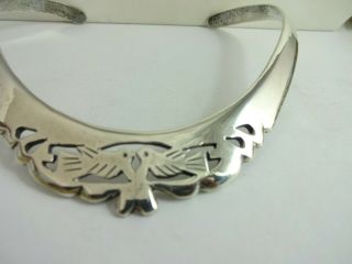 Vintage Sterling Silver Taxco Mexico Love Bird Choker Necklace 12.  5 