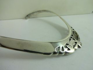 Vintage Sterling Silver Taxco Mexico Love Bird Choker Necklace 12.  5 