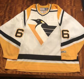 Authentic Ccm Mario Lemieux Pittsburgh Penguins Vintage Nhl Jersey Size Xl