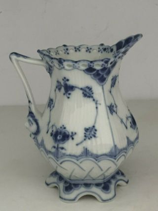 Vintage Royal Copenhagen Blue Fluted Full Lace Creamer 1 1140 First Quality