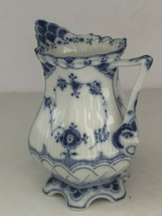 Vintage Royal Copenhagen BLUE FLUTED FULL LACE Creamer 1 1140 First Quality 6