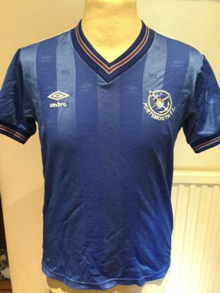 Portsmouth Rare Vintage Home Shirt 1985/1987 Size Small