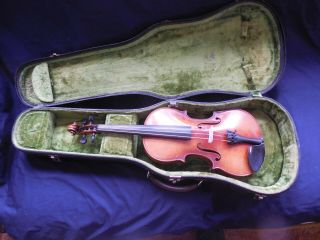 Antique Czech Violin Full Size 4/4 Stradivarius Model Ready To Play