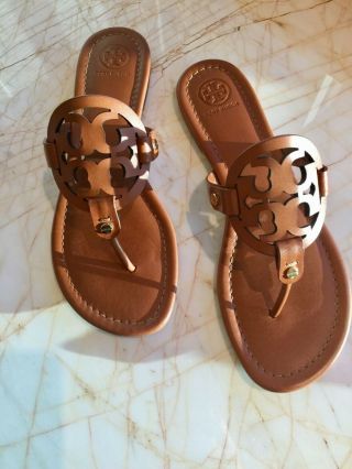Tory Burch Miller Sandals Vintage Vachetta Size 8