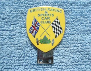 Vintage 1970s British Racing Sports Car Club Badge - Brscc No 9149 Emblem