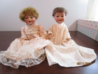 2 - Antique German Bisque Baby - Dolls Pm 914 Doll & 152 Doll