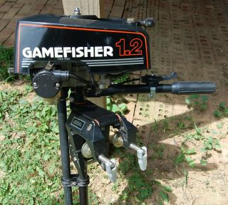 Vintage Sears Gamefisher 1.  2 Hp 2 Stroke Air Cooled Outboard Trolling Motor