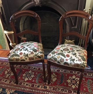 Pair Victorian Chairs Parlor Chairs Side Chairs Antique Lovely