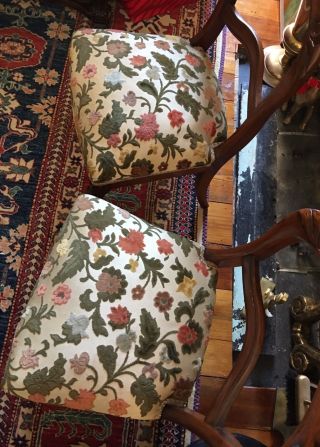 Pair Victorian Chairs Parlor Chairs Side Chairs Antique Lovely 4