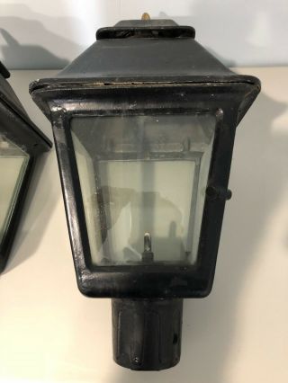 Antique Gas Carriage Lights Lamps From a House In Georgetown 2