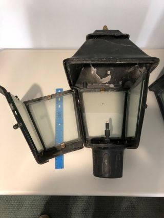 Antique Gas Carriage Lights Lamps From a House In Georgetown 5