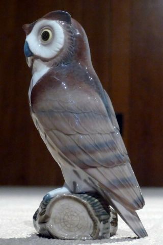 Vintage Retired Lladro Porcelain Figurine 5418 Short Eared Owl.  box. 3