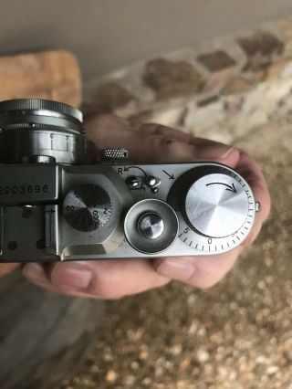 Antique Leica D.  R.  P Model G SN 203696 Camera w/ Summar f1.  2 5cm Lens & Case 4