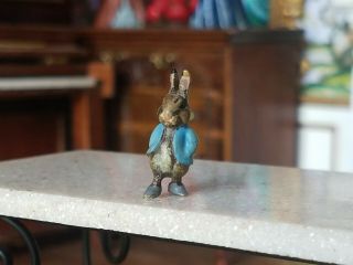 Antique Vienna Bronze Micro Miniature Beatrix Potter Peter Rabbit Figure 1:12