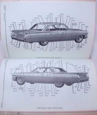 Vintage 1964 Cadillac Master Parts List General Motors Corporation 2