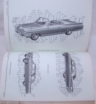 Vintage 1964 Cadillac Master Parts List General Motors Corporation 6