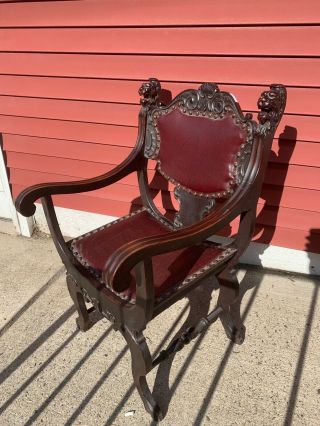R.  J.  Horner Heavily Carved Arm Chair Accent Chair